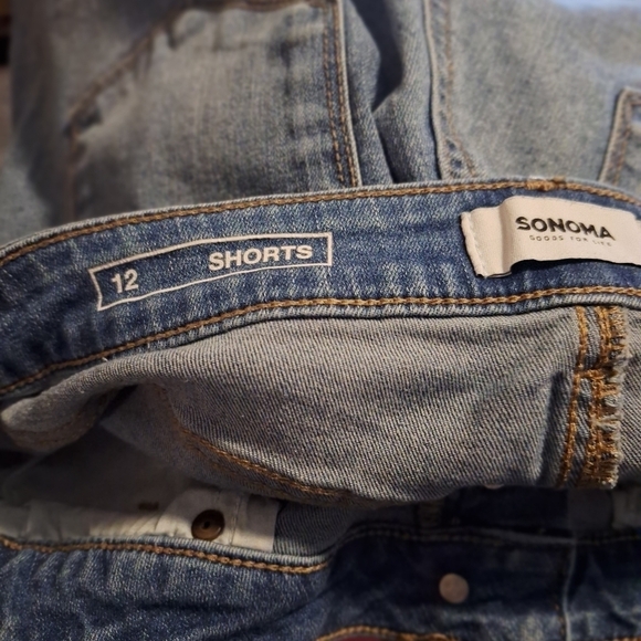 Sonoma button fly rough hem shorts size 12 - Picture 5 of 5